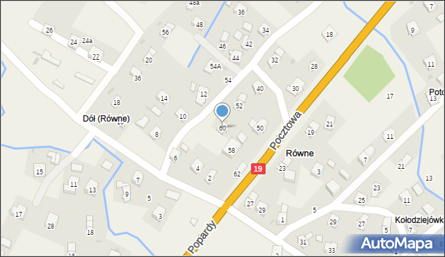 Równe, Pocztowa, 60, mapa Równe