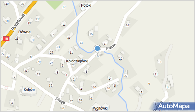 Równe, Polna, 12, mapa Równe