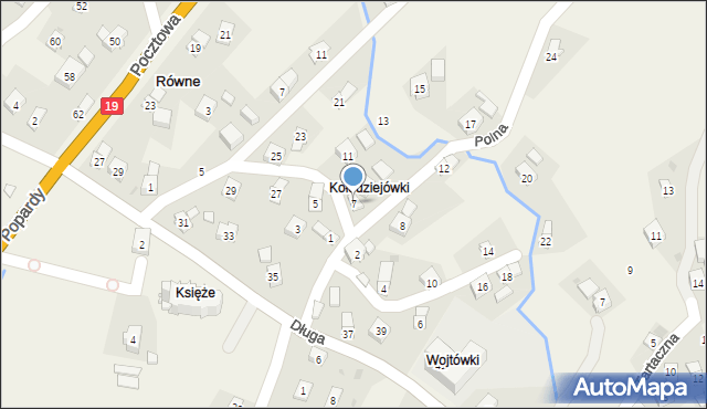 Równe, Polna, 7, mapa Równe