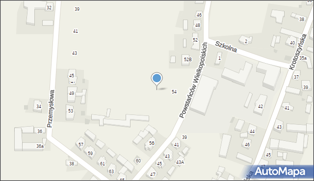 Rozdrażew, Powstańców Wielkopolskich, 52c, mapa Rozdrażew