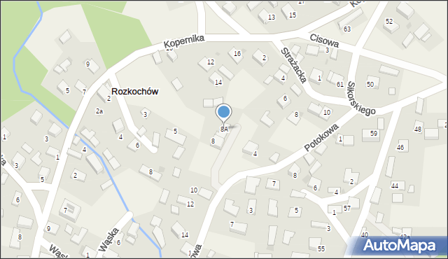 Rozkochów, Potokowa, 8A, mapa Rozkochów