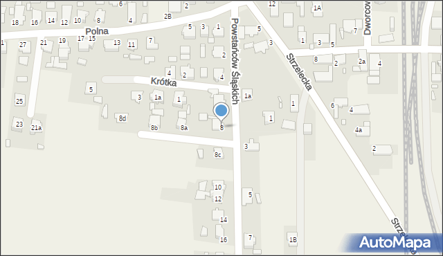 Rozmierka, Powstańców Śląskich, 8, mapa Rozmierka