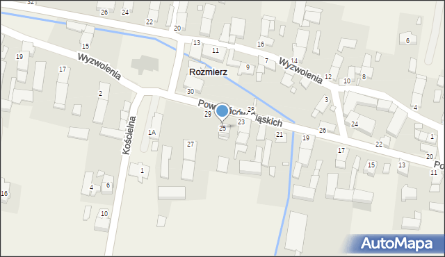 Rozmierz, Powstańców Śląskich, 25, mapa Rozmierz