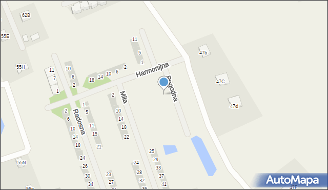 Różnowo, Pogodna, 10, mapa Różnowo