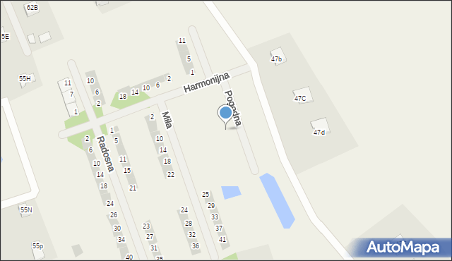 Różnowo, Pogodna, 14, mapa Różnowo