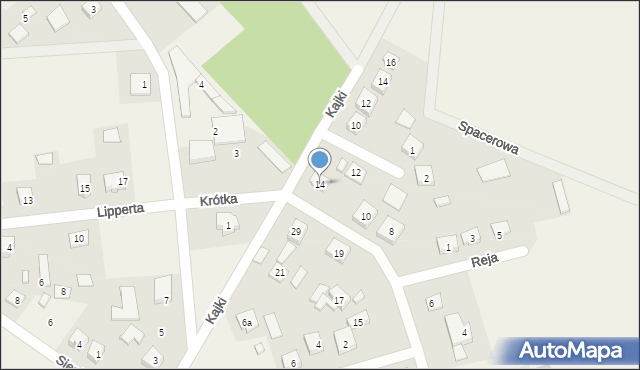 Rozogi, Powstańców Styczniowych, 14, mapa Rozogi