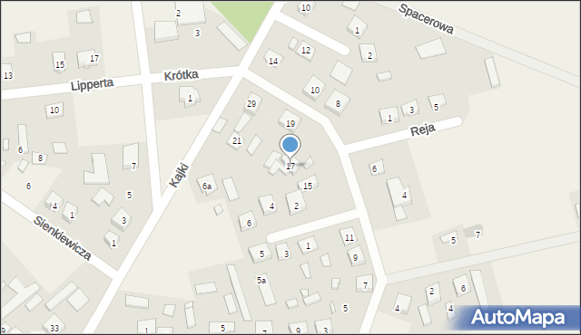 Rozogi, Powstańców Styczniowych, 17, mapa Rozogi