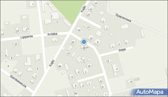 Rozogi, Powstańców Styczniowych, 19, mapa Rozogi