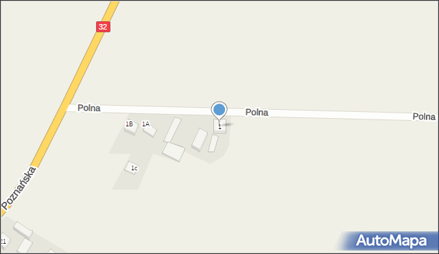 Ruchocice, Polna, 1, mapa Ruchocice