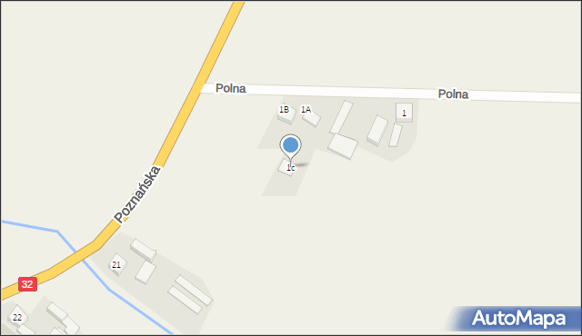 Ruchocice, Polna, 1c, mapa Ruchocice
