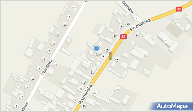 Ruchocice, Poznańska, 13, mapa Ruchocice