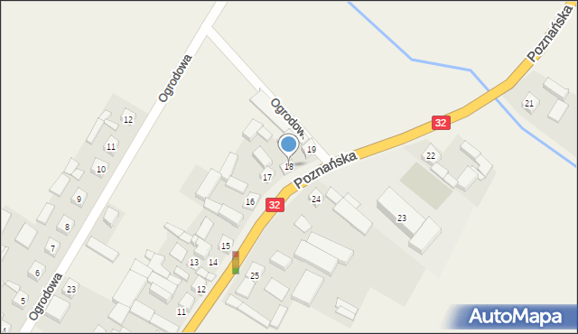 Ruchocice, Poznańska, 18, mapa Ruchocice