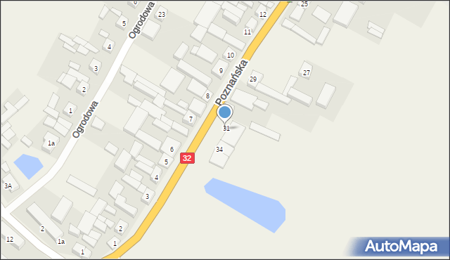 Ruchocice, Poznańska, 32, mapa Ruchocice