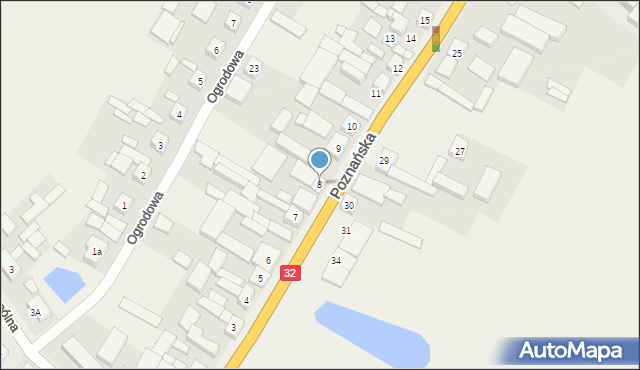 Ruchocice, Poznańska, 8, mapa Ruchocice