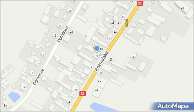 Ruchocice, Poznańska, 9, mapa Ruchocice