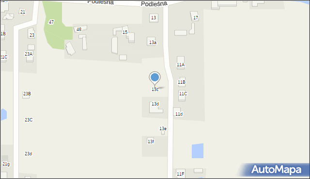 Ruda-Bugaj, Podleśna, 13c, mapa Ruda-Bugaj