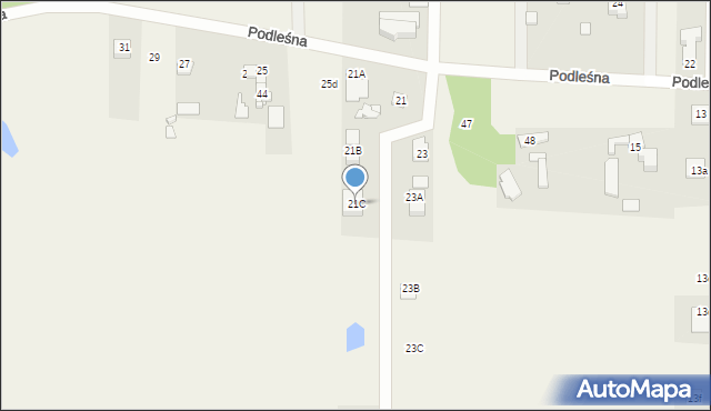 Ruda-Bugaj, Podleśna, 21C, mapa Ruda-Bugaj