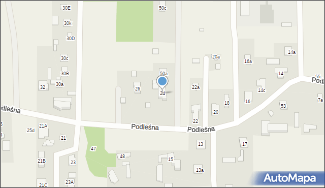 Ruda-Bugaj, Podleśna, 24, mapa Ruda-Bugaj