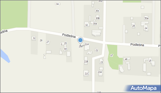 Ruda-Bugaj, Podleśna, 25d, mapa Ruda-Bugaj
