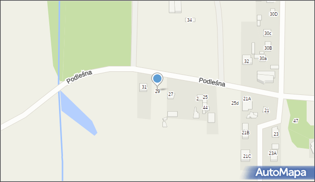 Ruda-Bugaj, Podleśna, 29, mapa Ruda-Bugaj