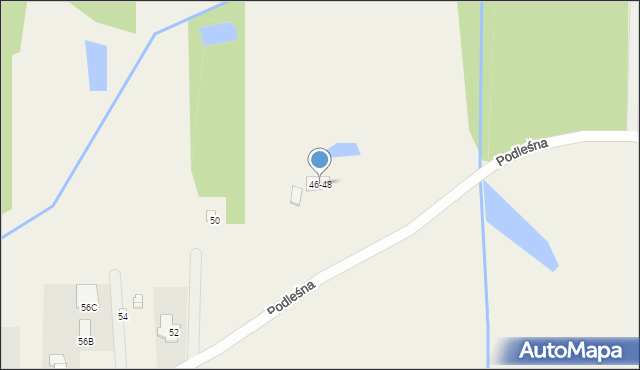 Ruda-Bugaj, Podleśna, 46-48, mapa Ruda-Bugaj