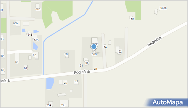 Ruda-Bugaj, Podleśna, 56B, mapa Ruda-Bugaj