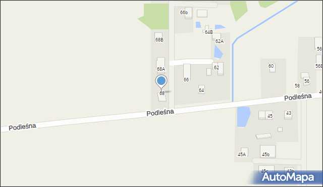 Ruda-Bugaj, Podleśna, 68, mapa Ruda-Bugaj