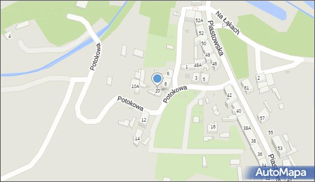 Ruda Śląska, Potokowa, 10, mapa Rudy Śląskiej