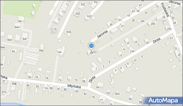 Ruda Śląska, Podlaska, 29f, mapa Rudy Śląskiej