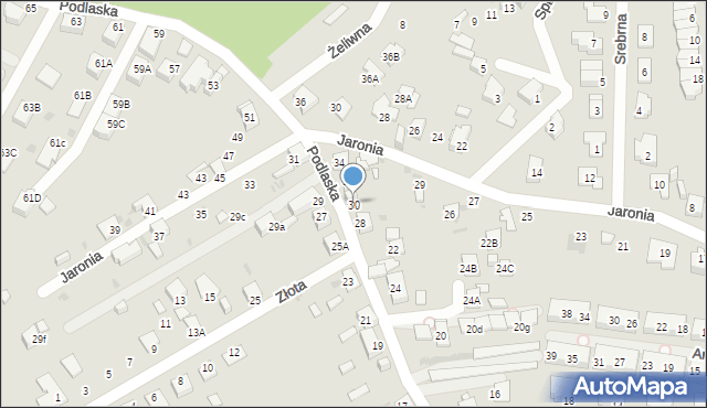 Ruda Śląska, Podlaska, 30, mapa Rudy Śląskiej