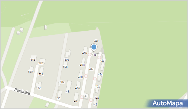 Ruda Śląska, Podlaska, 44d, mapa Rudy Śląskiej