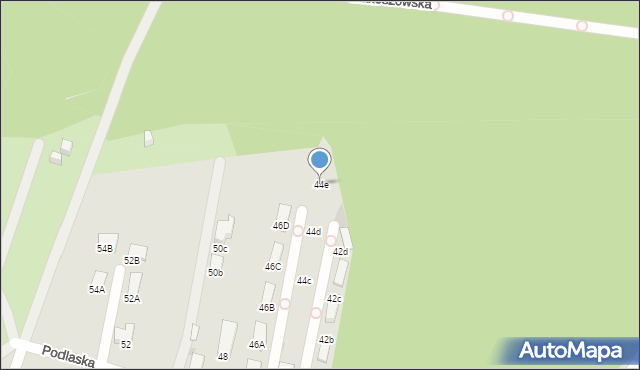 Ruda Śląska, Podlaska, 44e, mapa Rudy Śląskiej