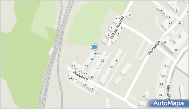 Ruda Śląska, Podgórze, 42, mapa Rudy Śląskiej