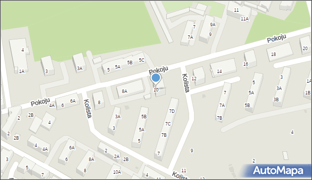 Ruda Śląska, Pokoju, 10, mapa Rudy Śląskiej