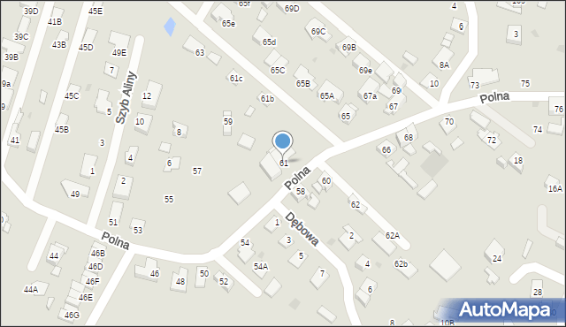 Ruda Śląska, Polna, 61, mapa Rudy Śląskiej