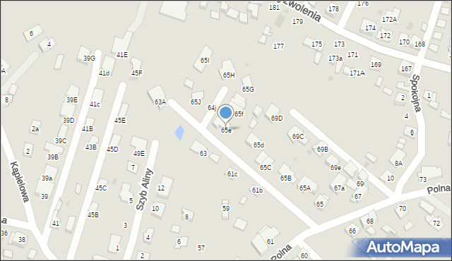 Ruda Śląska, Polna, 65e, mapa Rudy Śląskiej
