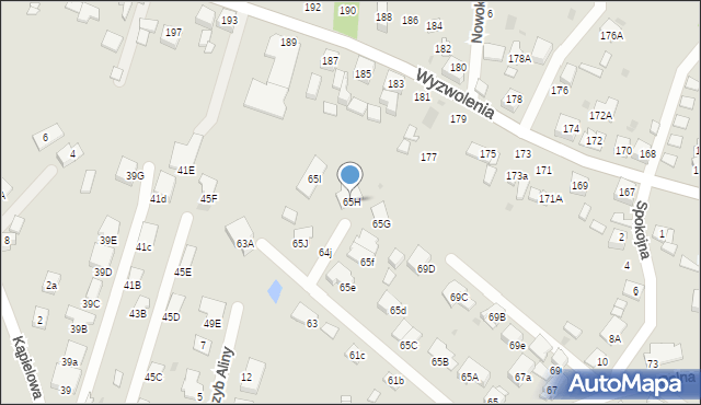 Ruda Śląska, Polna, 65H, mapa Rudy Śląskiej