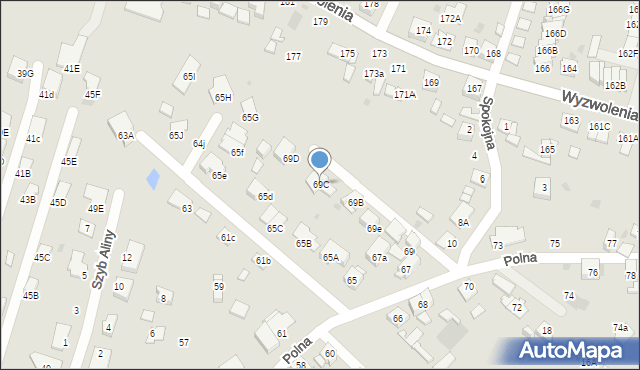 Ruda Śląska, Polna, 69C, mapa Rudy Śląskiej