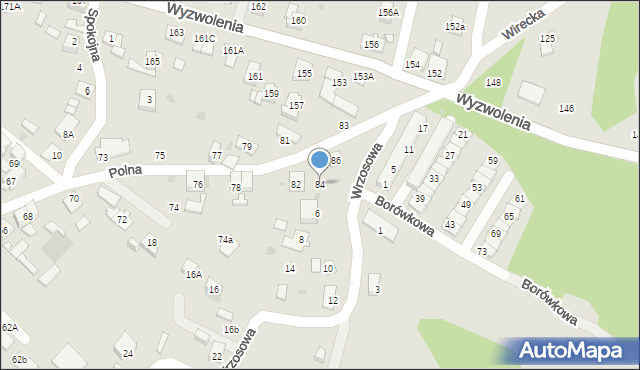 Ruda Śląska, Polna, 84, mapa Rudy Śląskiej