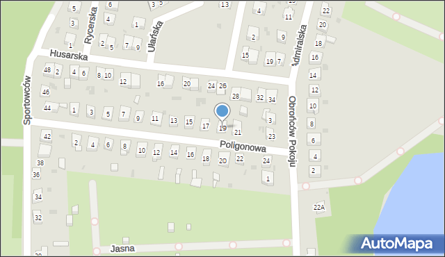 Ruda Śląska, Poligonowa, 19, mapa Rudy Śląskiej