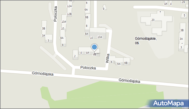 Ruda Śląska, Poloczka Pawła, 4B, mapa Rudy Śląskiej
