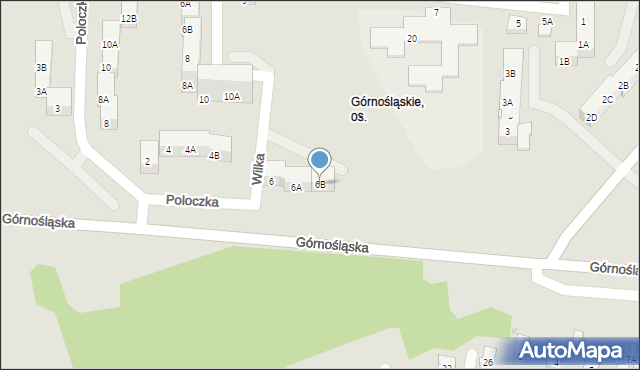 Ruda Śląska, Poloczka Pawła, 6B, mapa Rudy Śląskiej