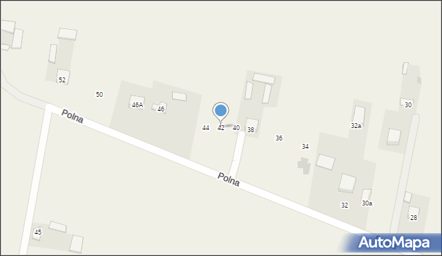 Ruda Talubska, Polna, 42, mapa Ruda Talubska
