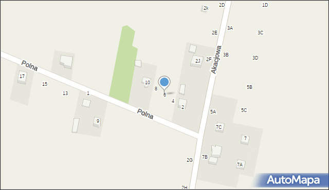 Ruda Talubska, Polna, 6, mapa Ruda Talubska