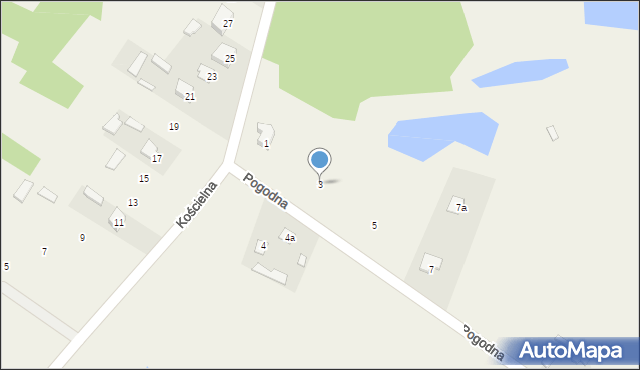 Ruda Wołoska, Pogodna, 3, mapa Ruda Wołoska