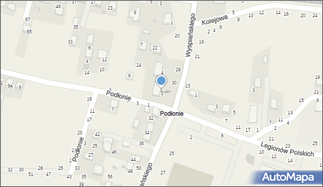 Rudawa, Podłonie, 2, mapa Rudawa