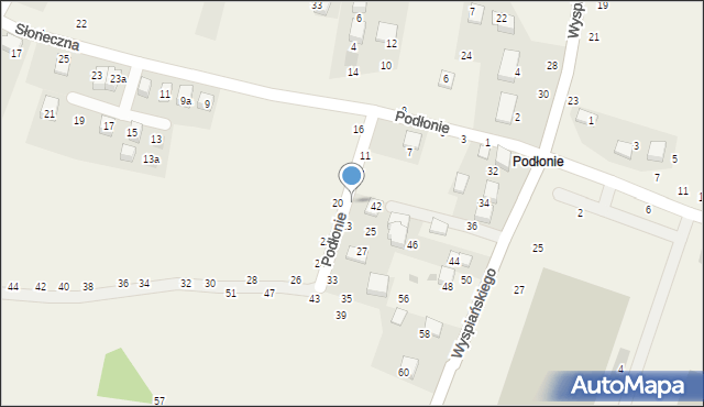 Rudawa, Podłonie, 21, mapa Rudawa