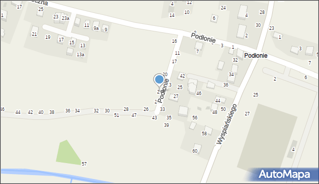 Rudawa, Podłonie, 22, mapa Rudawa