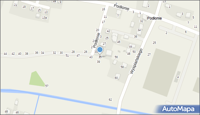 Rudawa, Podłonie, 35, mapa Rudawa