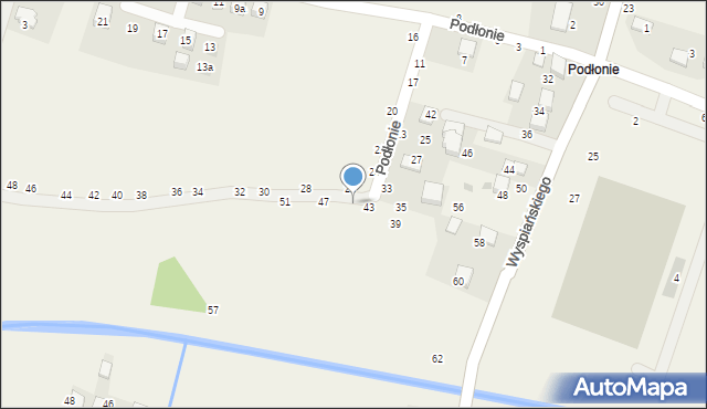 Rudawa, Podłonie, 45, mapa Rudawa